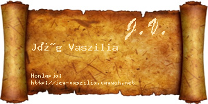 Jég Vaszilia névjegykártya